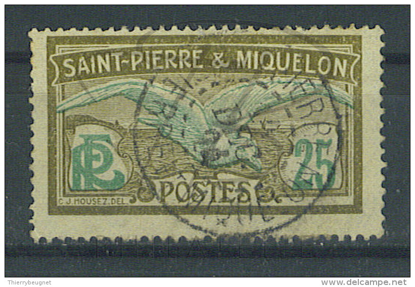 VEND BEAU TIMBRE DE SAINT-PIERRE ET MIQUELON N°110 , CACHET "SAINT-PIERRE" !!!! - Used Stamps