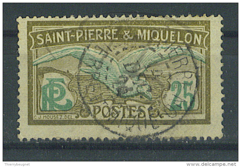 VEND BEAU TIMBRE DE SAINT-PIERRE ET MIQUELON N°110 , CACHET "SAINT-PIERRE" !!!! - Usados