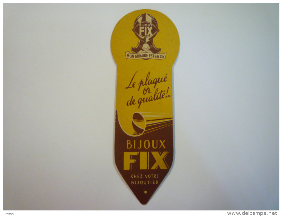 MARQUE-PAGES  PUB  CHAIX  /  BIJOUX  FIX  (format 5 X 16,5cm)   - Marque-Pages