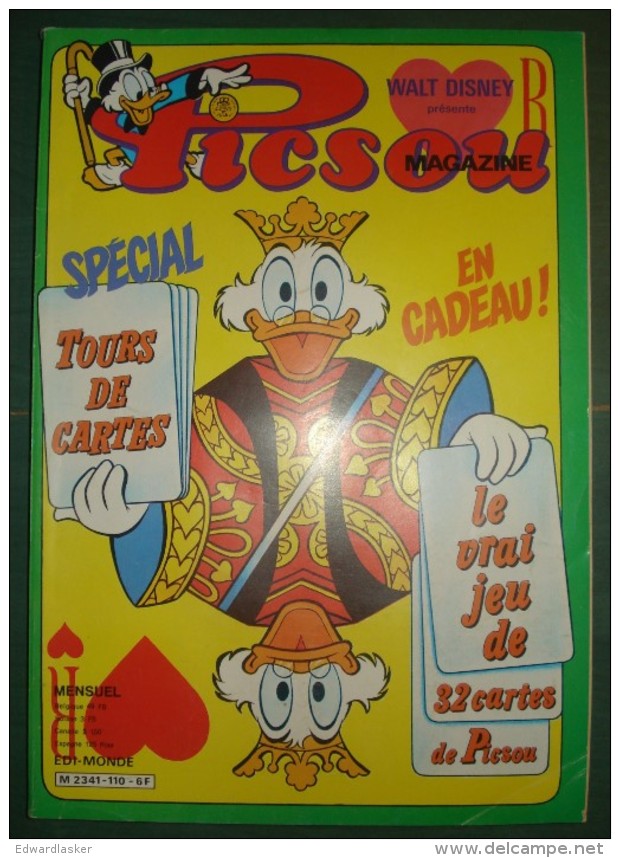 PICSOU MAGAZINE N°110 - 1981 - Très Bon état - Sans Le Jeu De Cartes - Picsou Magazine