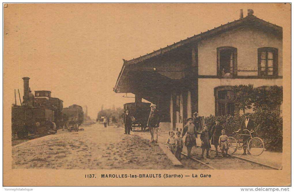 72 - MAROLLES Les BRAULTS - Gare - Chemin De Fer - Train - Marolles-les-Braults