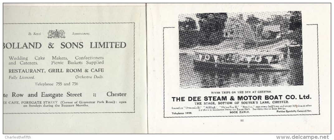 SUPERB * CHESTER OFFICIAL GUIDE From Around 1935 * 124 Pages ! - Tourism Brochures