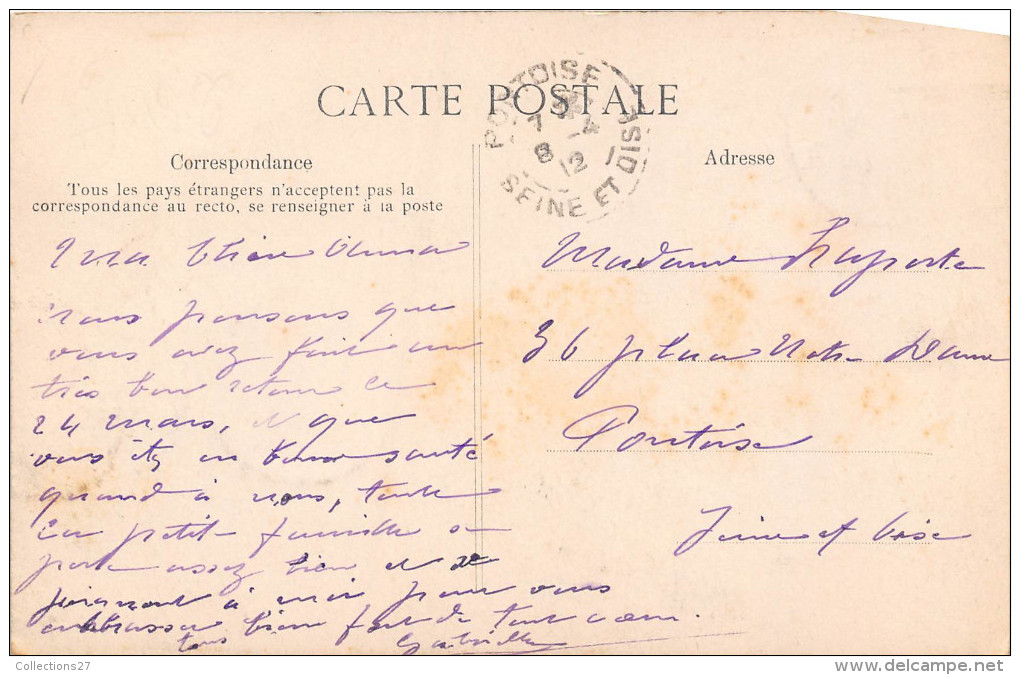 95-BEAUMONT-SUR-OISE-  CALVALCADE DU 24 MARS 1912-  LE COMMANDANT ET SON ETAT MAJOR - Beaumont Sur Oise