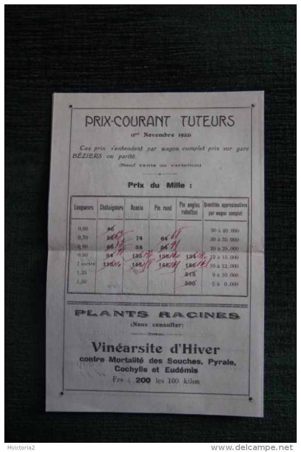 Enveloppe Timbrée Publicitaire  Avec Lettre - BEZIERS, Produits VINEA, 31 Allées Paul RIQUET - Storia Postale