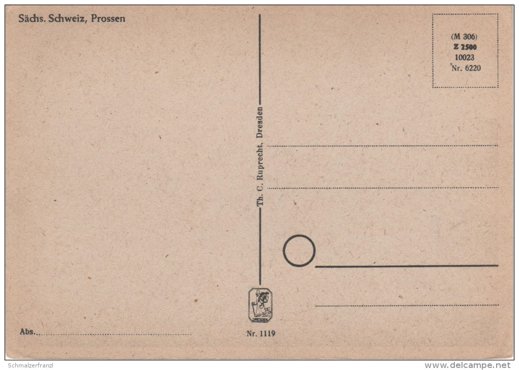 AK Prossen Gasthof Marthas Heim Bei Rathmannsdorf Porschdorf Waltersdorf Schandau Königstein Sächsische Schweiz - Rathmannsdorf (Sachsen)