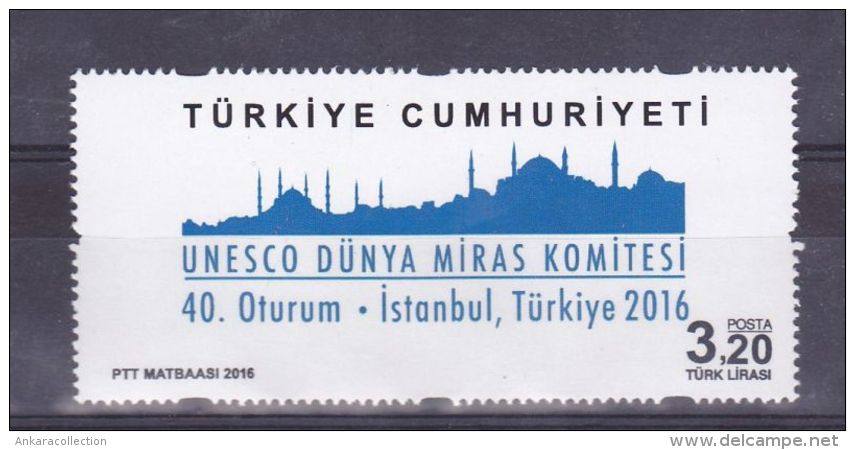 AC - TURKEY STAMP - UNESCO WORLD HERITAGE COMMITTEE 40th SESSION ISTANBUL MNH 10 JULY 2016 - Unused Stamps