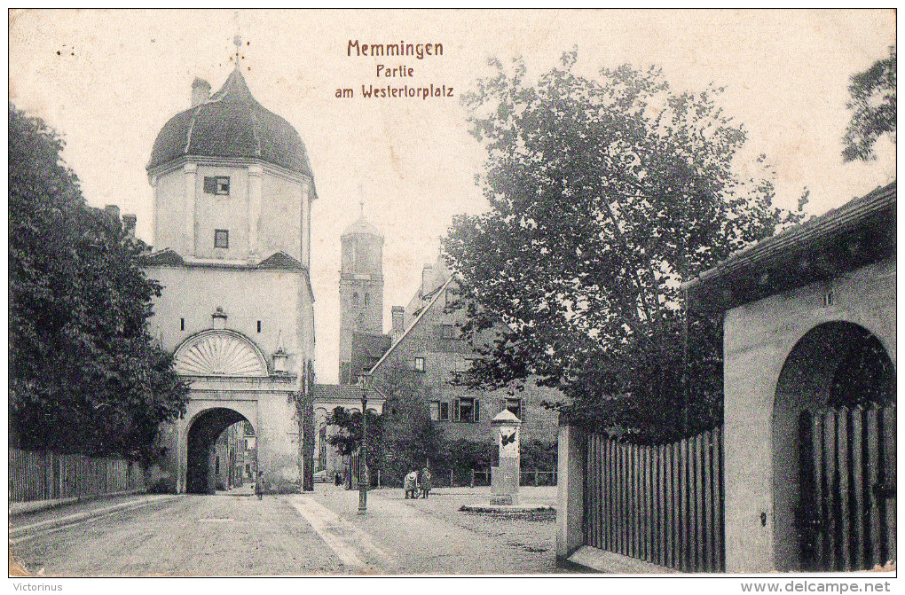 MEMMINGEN - PARTIE AM WESTERTORPLATZ -  Septembre 1918 - Memmingen