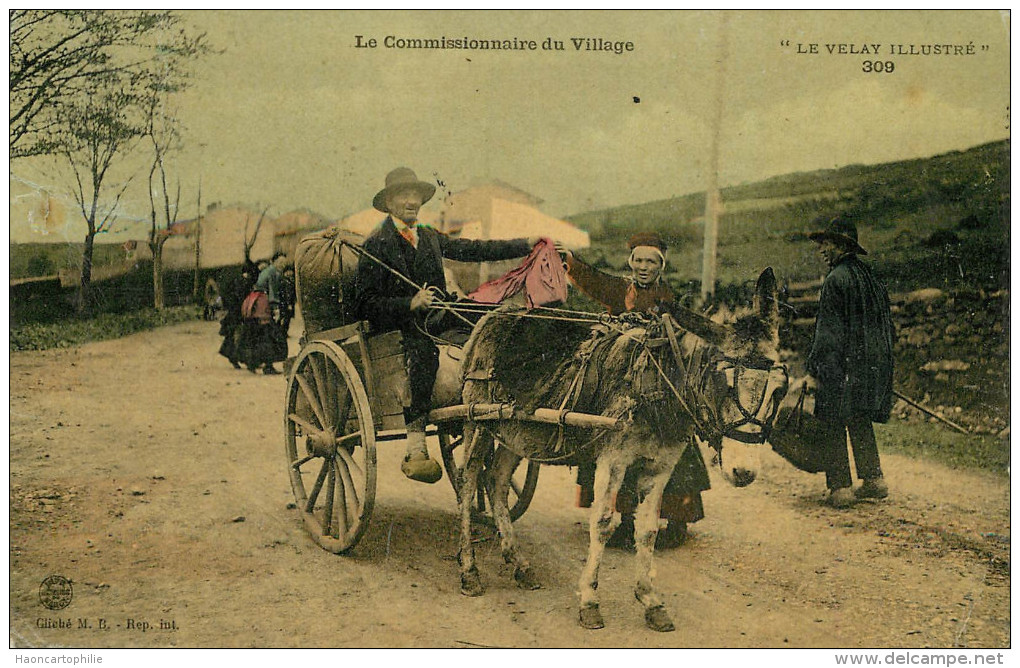 Le Commissionaire Du Village - Métier Attelage D'ane - Marchands Ambulants