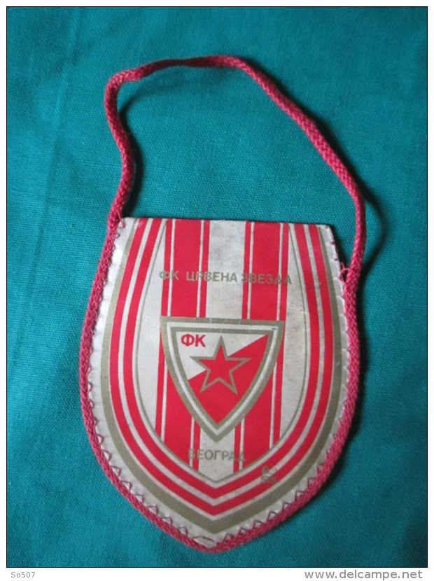 Fudbalski Klub-Crvena Zvezda-Beograd-Small Sport Flag 9 X 11 Cm - Abbigliamento, Souvenirs & Varie