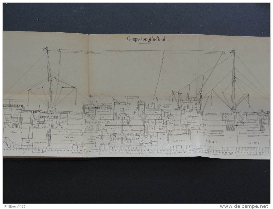 LIVRET DES PLANS DU PAQUEBOT A MOTEURS "ERIDAN" SOCIETE PROVENCALE DE CONSTRUCTIONS NAVALES - Autres & Non Classés