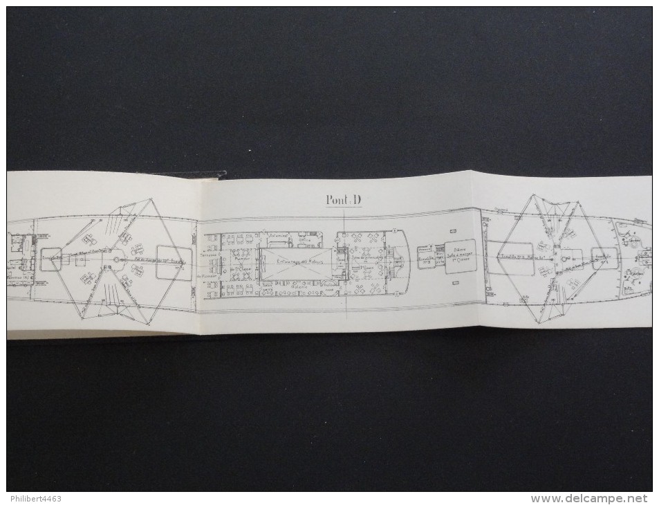 LIVRET DES PLANS DU PAQUEBOT A MOTEURS "ERIDAN" SOCIETE PROVENCALE DE CONSTRUCTIONS NAVALES