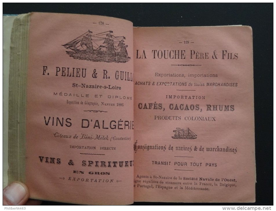 ANNUAIRE MARITIME COMMERCIAL ET ADMINISTRATIF DE ST NAZAIRE (44) 1887/1888 - Non Classés