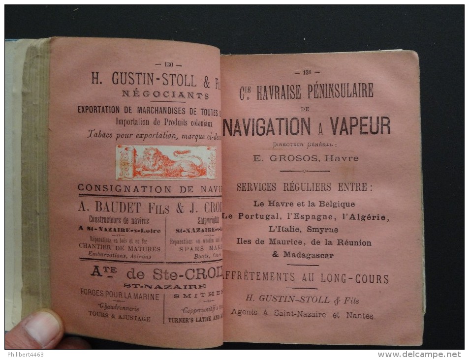 ANNUAIRE MARITIME COMMERCIAL ET ADMINISTRATIF DE ST NAZAIRE (44) 1887/1888 - Non Classés