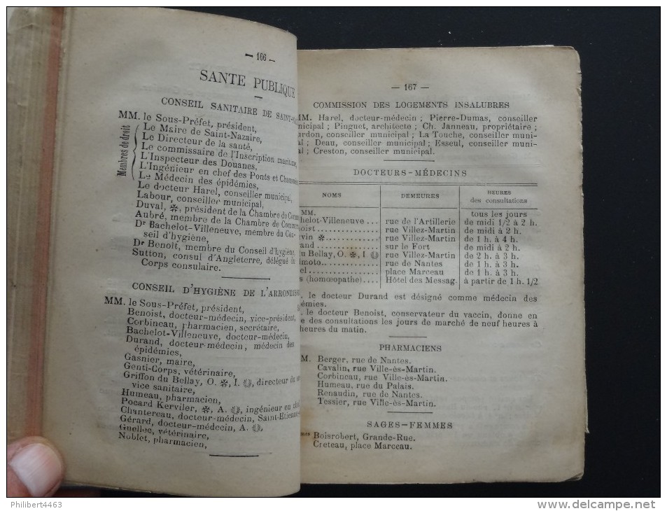 ANNUAIRE MARITIME COMMERCIAL ET ADMINISTRATIF DE ST NAZAIRE (44) 1887/1888 - Non Classés