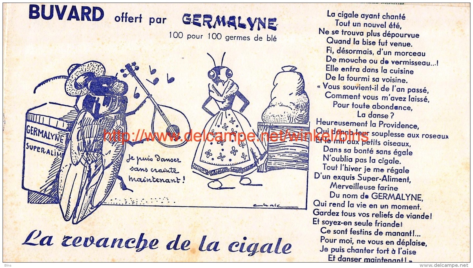 Germalyne. La Revanche De La Cigale - Alimentaire