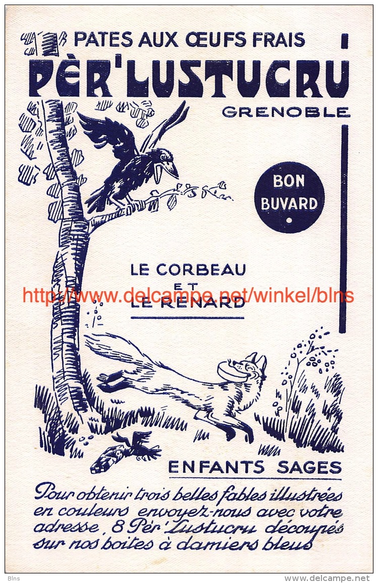 PATES PER LUSTUCRU GRENOBLE. Le Corbeau Et Le Renard. - Alimentaire