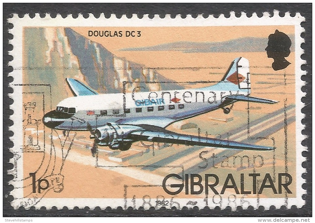 Gibraltar. 1982 Aircraft. 1p Used. SG 460 - Gibraltar