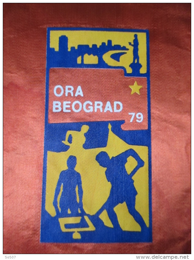 Yugoslavia-ORA Beograd 1979./ Youth Labor Action-Beograd 1979.Small Flag 12 X 25 Cm - Banderas