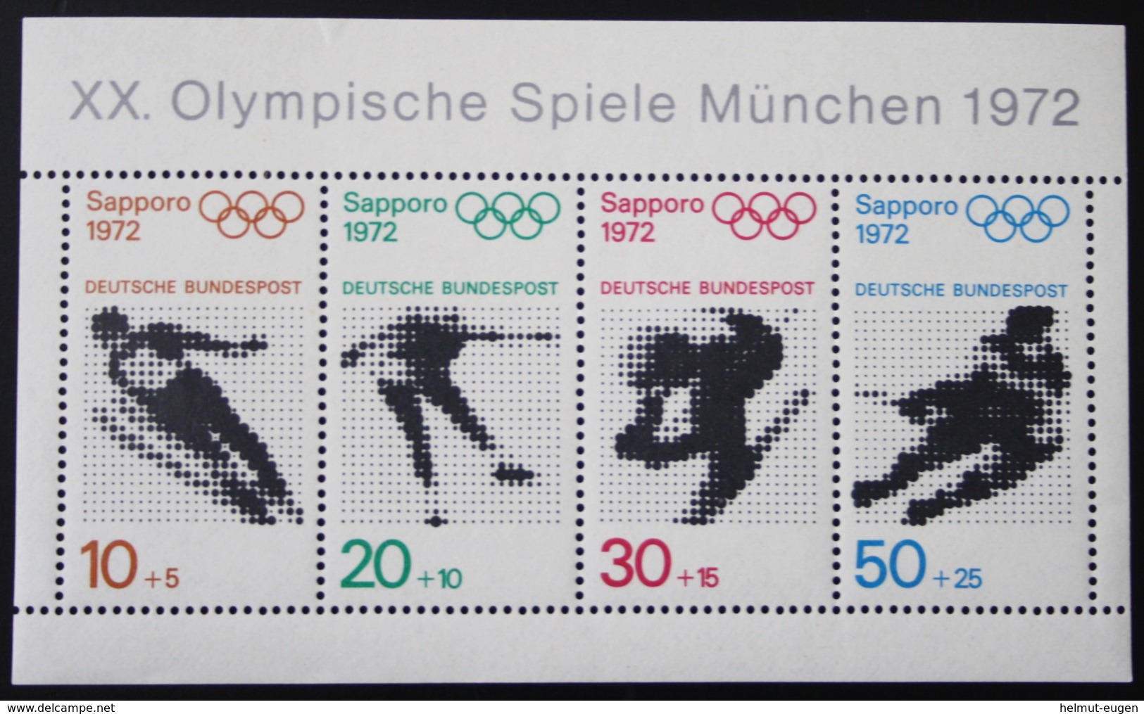 MiNr. 684 - 687 (Block 6) Deutschland Bundesrepublik Deutschland Blockausgabe, Gez. Ks 14, Olympische Sommer - 1959-1980