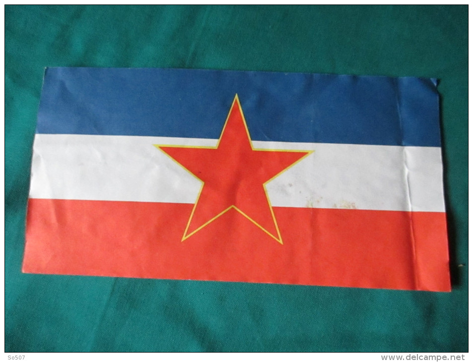 Yugoslavia, SFRJ , Paper Flag , 24x13cm - Drapeaux
