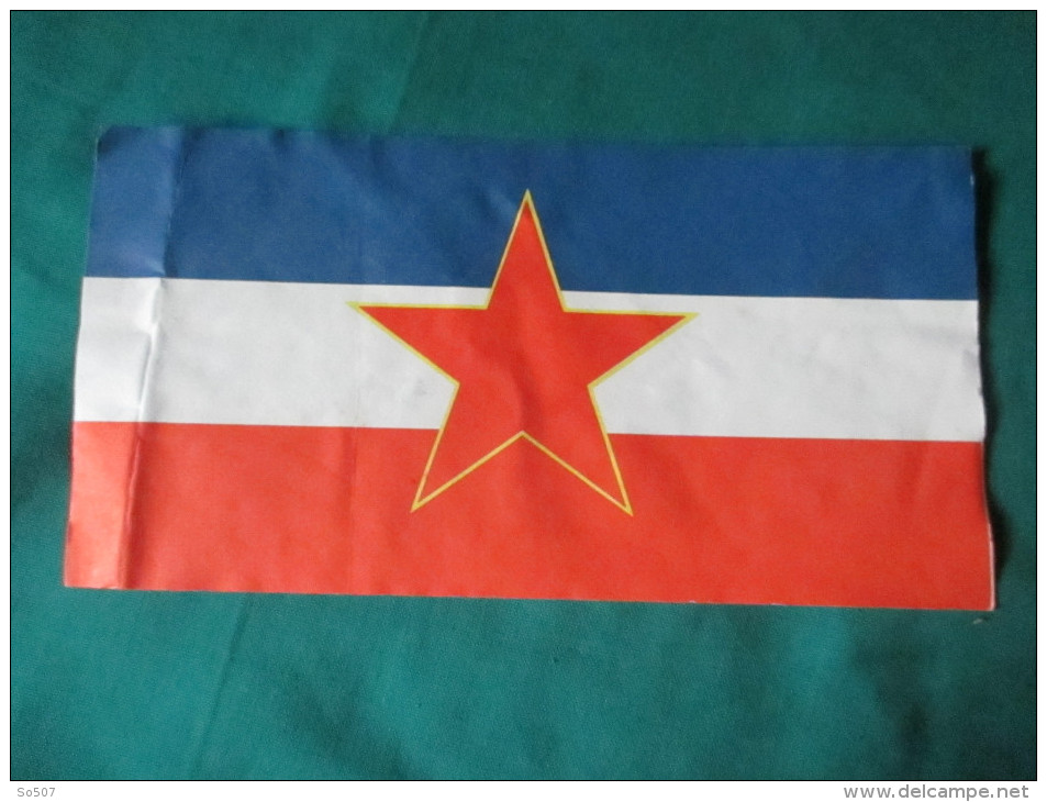 Yugoslavia, SFRJ , Paper Flag , 24x13cm - Drapeaux