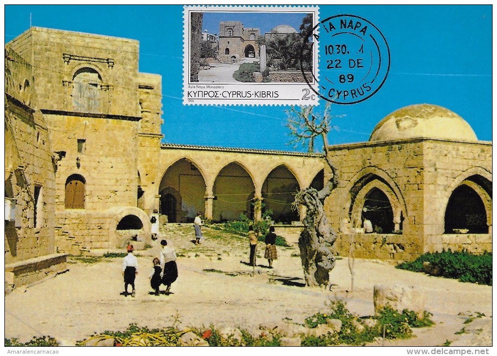 CARTE MAXIMUM - MAXICARD - MAXIMUMKARTE - MAXIMUM CARD - CHYPRE - MONASTÈRE AYIA NAPA - Abbeys & Monasteries