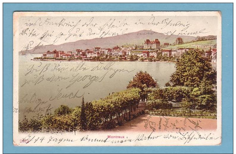 MONTREUX, VUE PARTIELLE Depuis Le Lac // Circulée En 1906 - Montreux