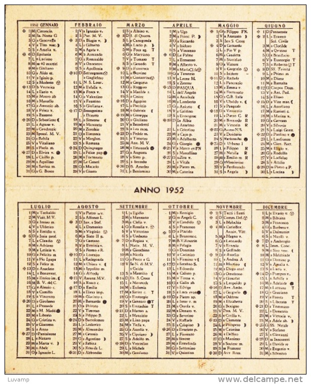 SEMINARIO VESCOVILE  DI FOSSANO - ANNO 1952   ( CART 103) - Formato Piccolo : 1941-60