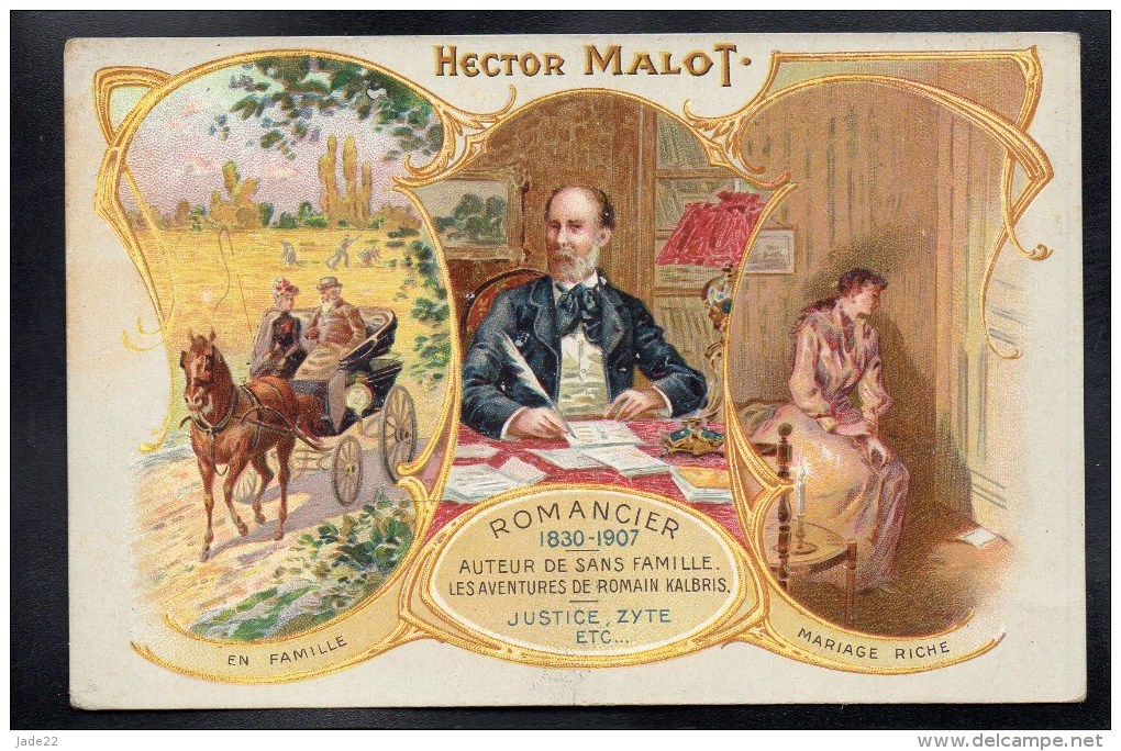 CPA PUBLICITE - CHICOREE EXTRA LEROUX - HECTOR MALOT - Romancier - En Famille - Mariage Riche -#194 - Publicité