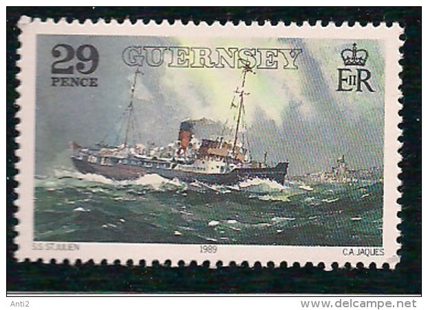 Guernsey 1989 Shipping Line Weymouth - Channel Islands By The Railway Company Great Western Railway Mi 462 Cancelled(o) - Ongebruikt