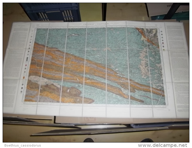 CARTE GEOLOGIQUE CHATEAU-GONTIER 1896 ERHARD PARIS / Mayenne... - Autres & Non Classés