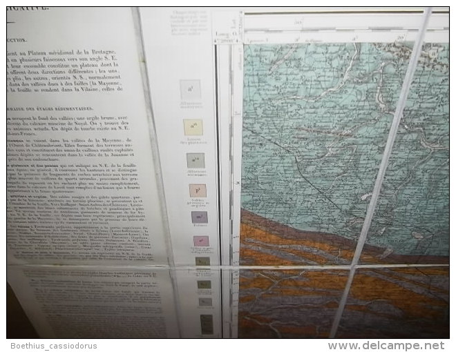 CARTE GEOLOGIQUE CHATEAU-GONTIER 1896 ERHARD PARIS / Mayenne... - Autres & Non Classés