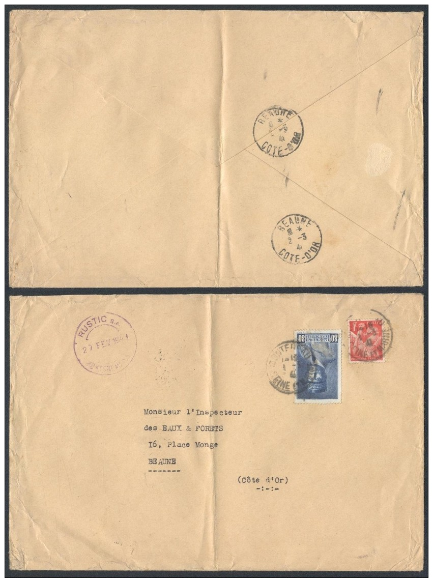 France  Lettre De Montereau à Beaune 1941 - Lettres & Documents