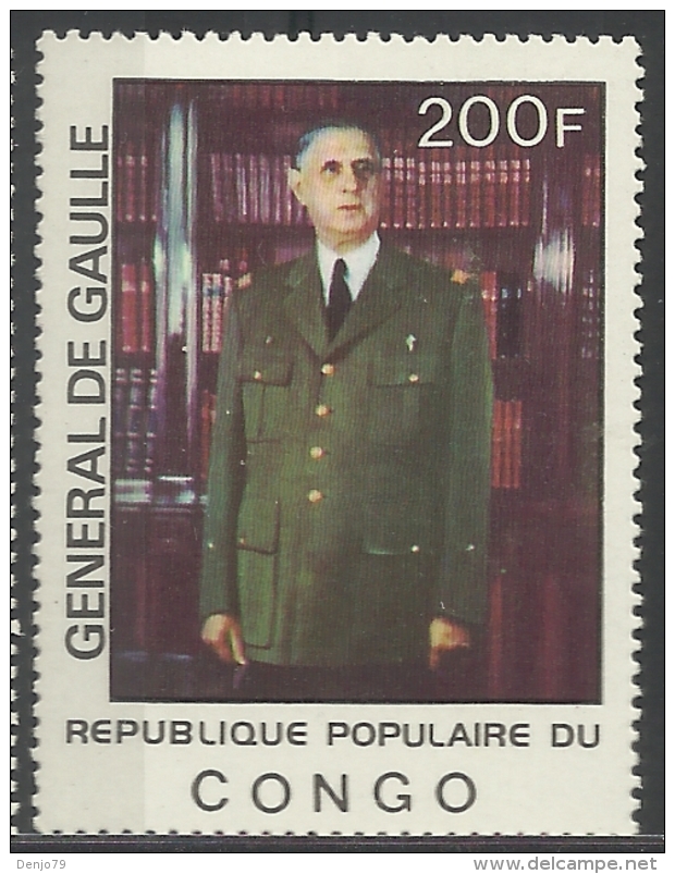 CONGO (BRAZZAVILLE) 1977 GENERAL DE GAULLE MNH - Andere & Zonder Classificatie