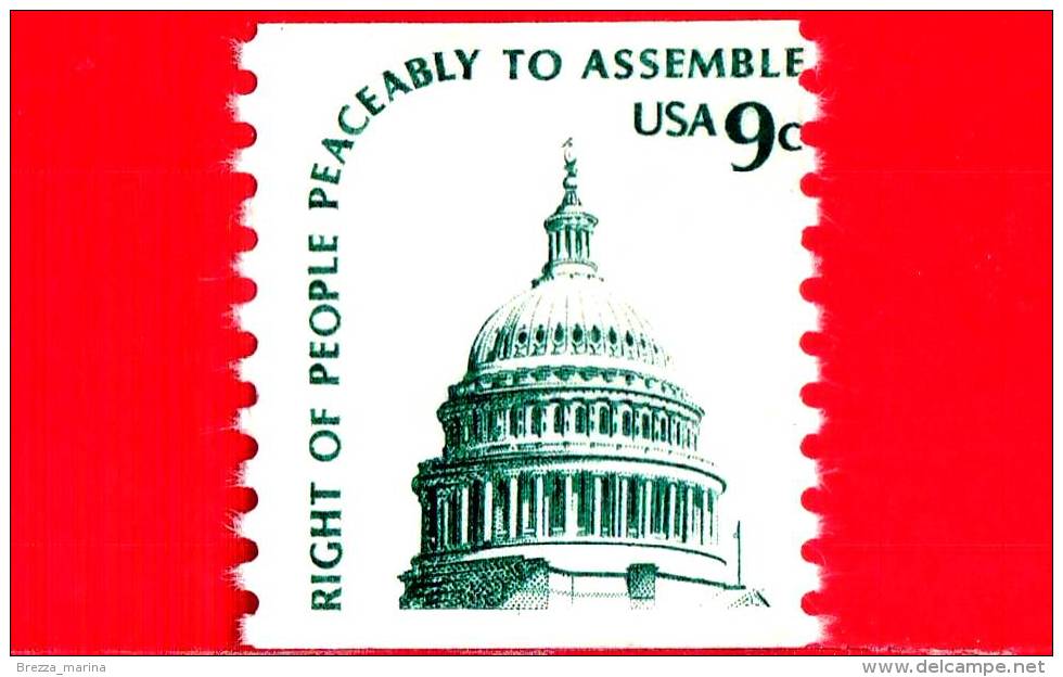 USA - STATI UNITI - Usato  - 1975 - Right To Assemble - Capitol Dome - 9 C - Usati