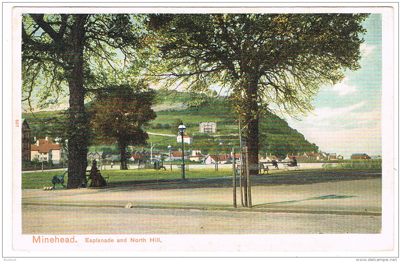 RB 1108 - Early Peacock Postcard - Esplanade &amp; North Hill - Minehead Somerset - Minehead