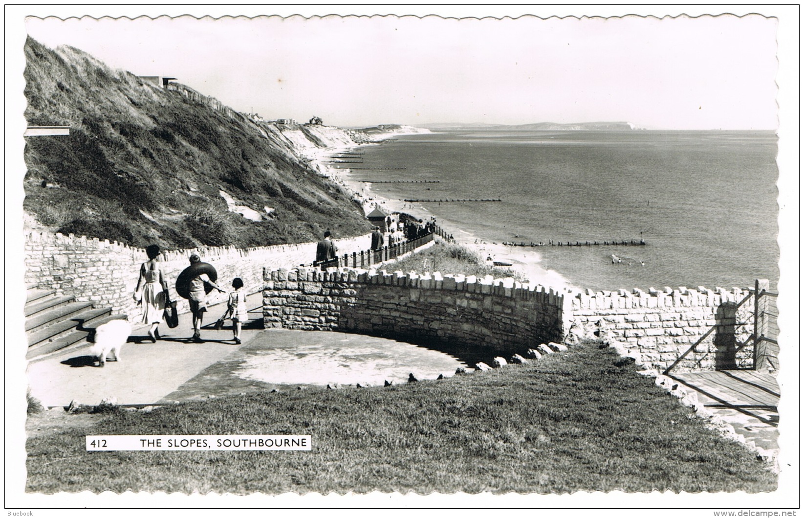 RB 1108 - Real Photo Postcard - The Slopes Southbourne - Bournemouth Dorset Ex Hampshire - Bournemouth (from 1972)