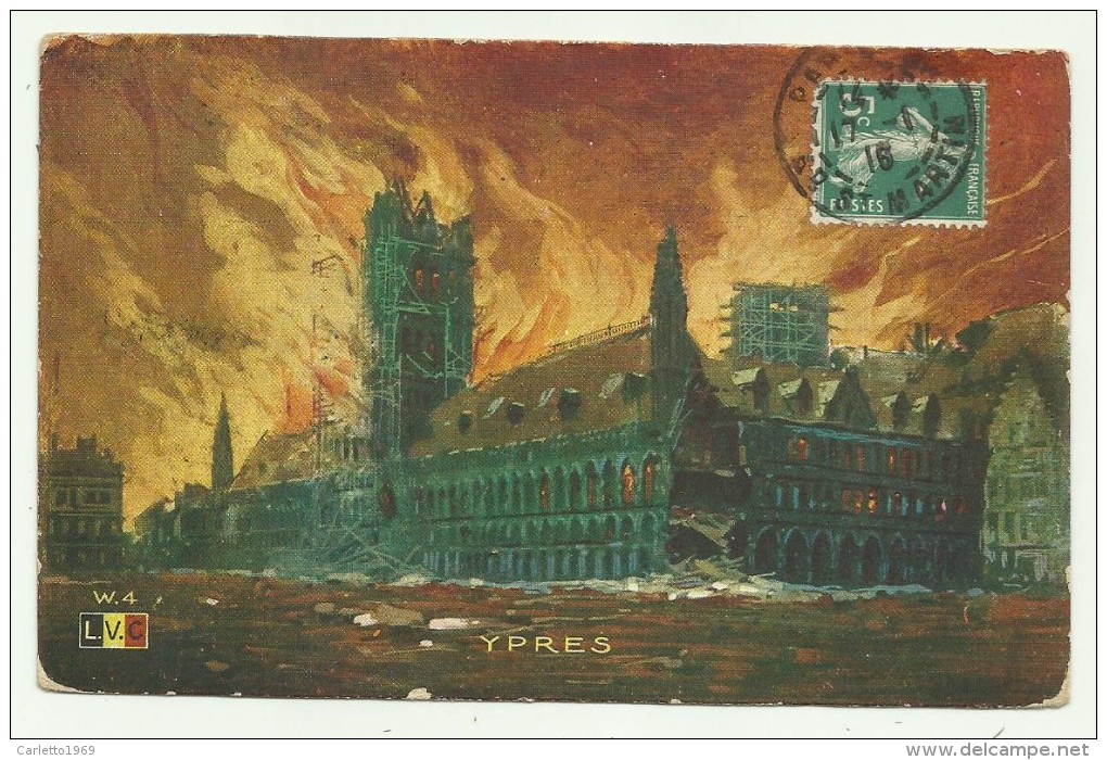 YPRES VIAGGIATA ANNO 1917  FP - Altri & Non Classificati