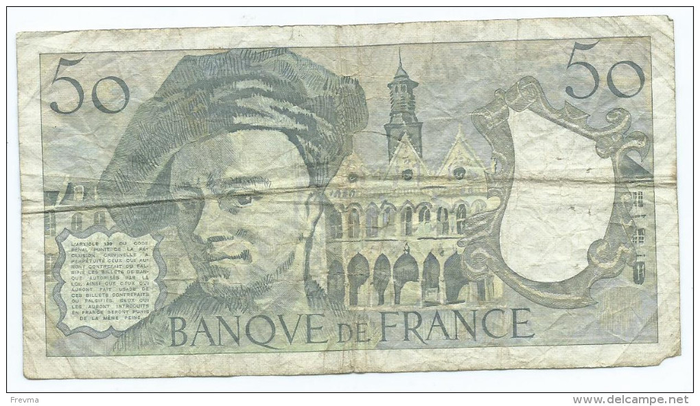 50 Francs Quentin De La Tour- 1989 - 50 F 1976-1992 ''quentin De La Tour''