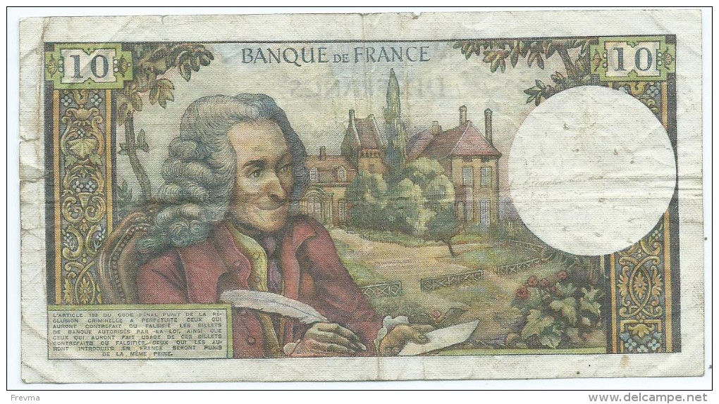 10 Francs Voltaire 1971 O - 10 F 1963-1973 ''Voltaire''