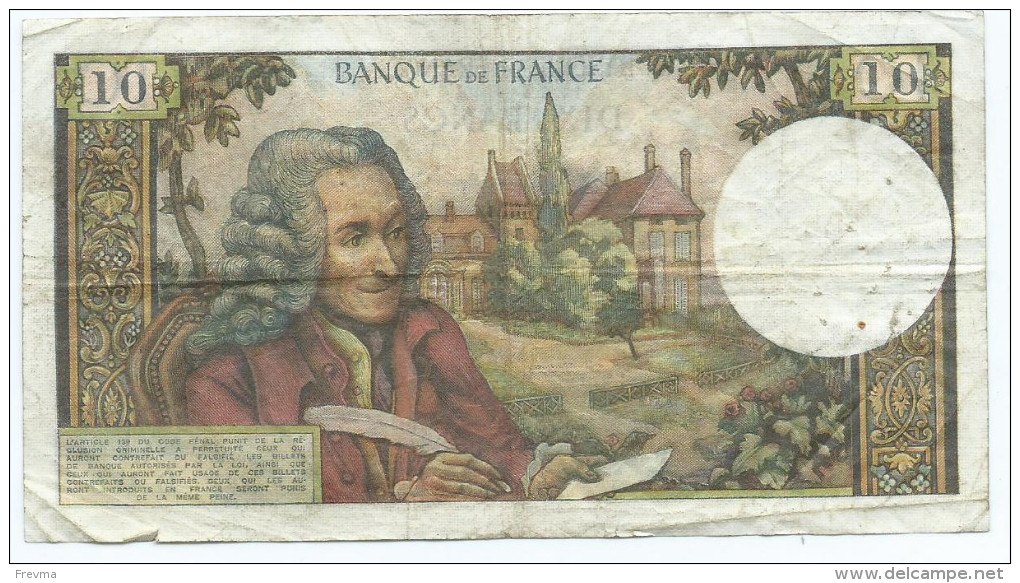 10 Francs Voltaire 1969 E - 10 F 1963-1973 ''Voltaire''