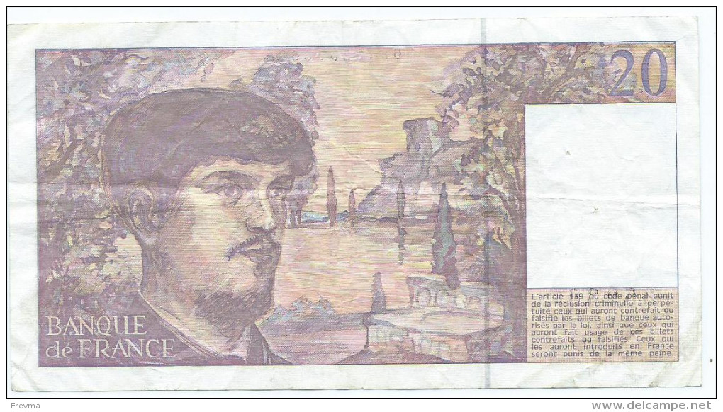 20 Francs Type Debussy 1991 - 20 F 1980-1997 ''Debussy''