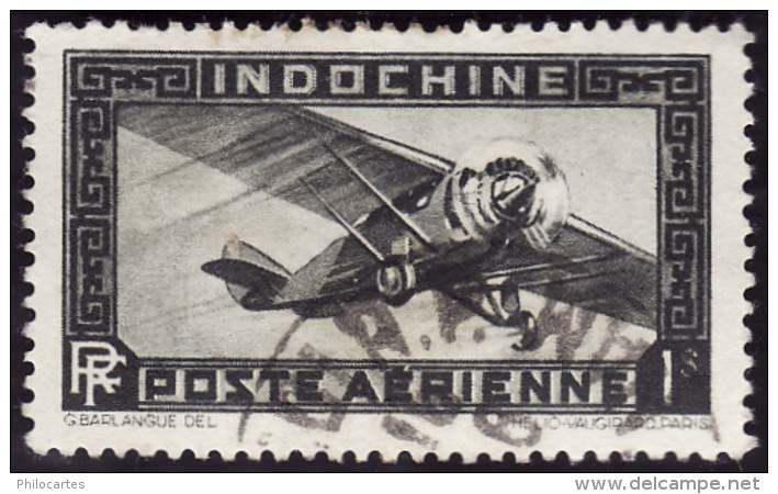 INDOCHINE    1933-38   -   PA   11  - Oblitéré - Posta Aerea