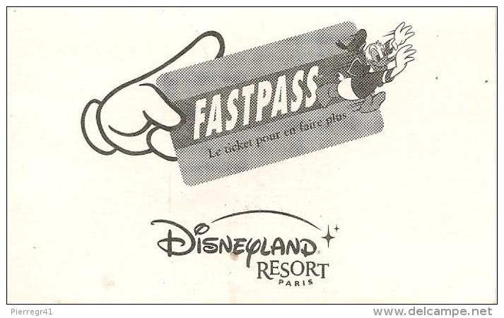 -PASS--DISNEYLAND-PAPIER-FASTPASS-2008-TBE - Disney-Pässe