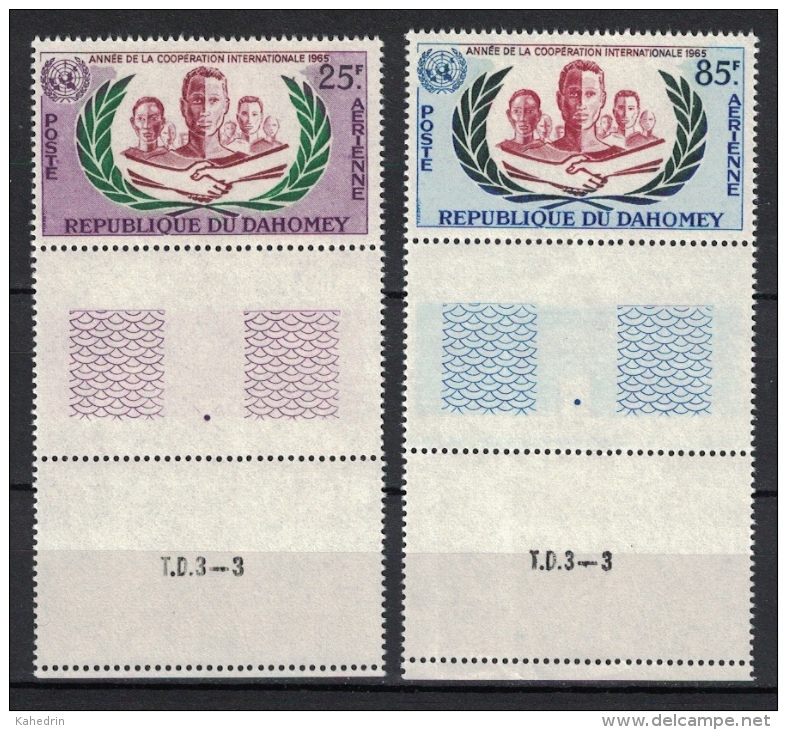 Dahomey 1965, UNO - ONU Année De La Cooperation Internationale **, MNH, Air Mail With Margin - Bénin – Dahomey (1960-...)