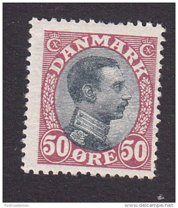 Denmark, Scott #121, Mint Hinged, King Christian V, Issued 1913 - Unused Stamps