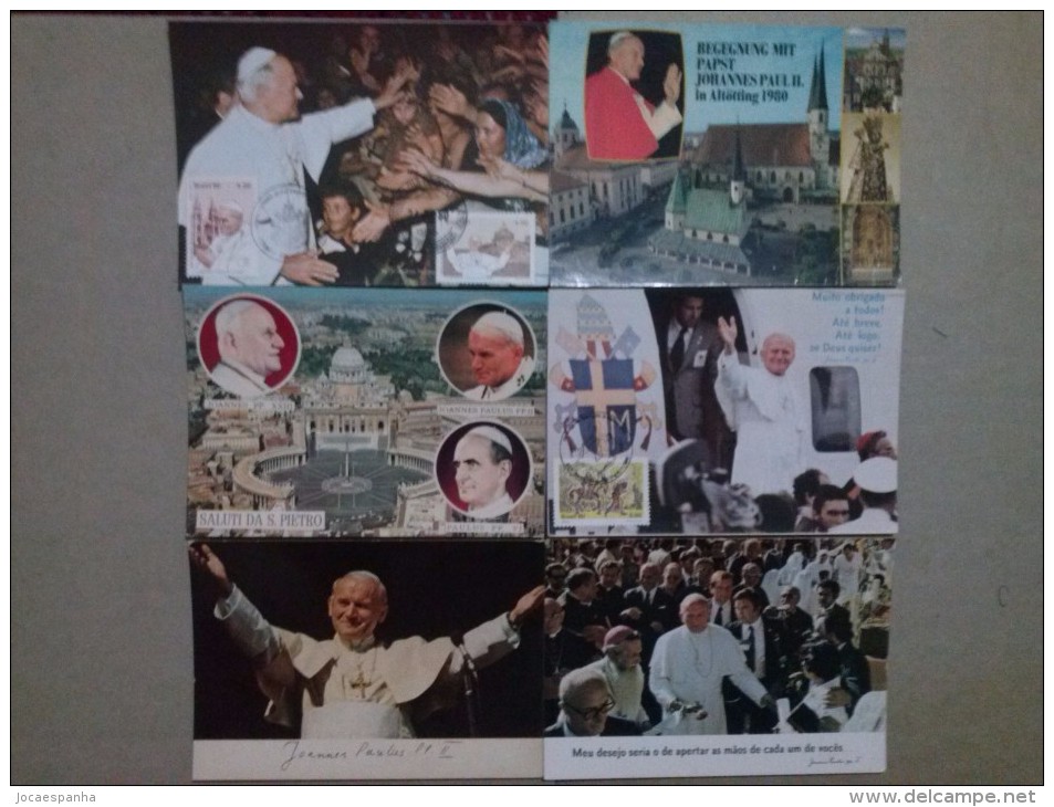 JOHN PAUL II POPE - 12 POSTCARDS - Papes