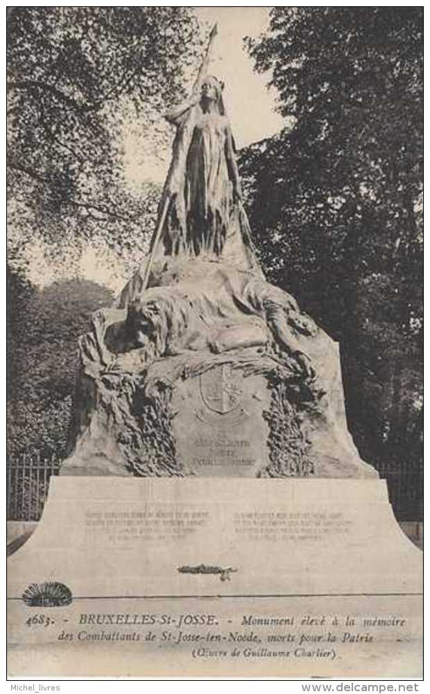 Monument Aux Morts - Bruxelles - St-Josse - Monument élevé à La Mémoire Des Combattants De St-Josse-ten-Noode - Circulé - St-Josse-ten-Noode - St-Joost-ten-Node