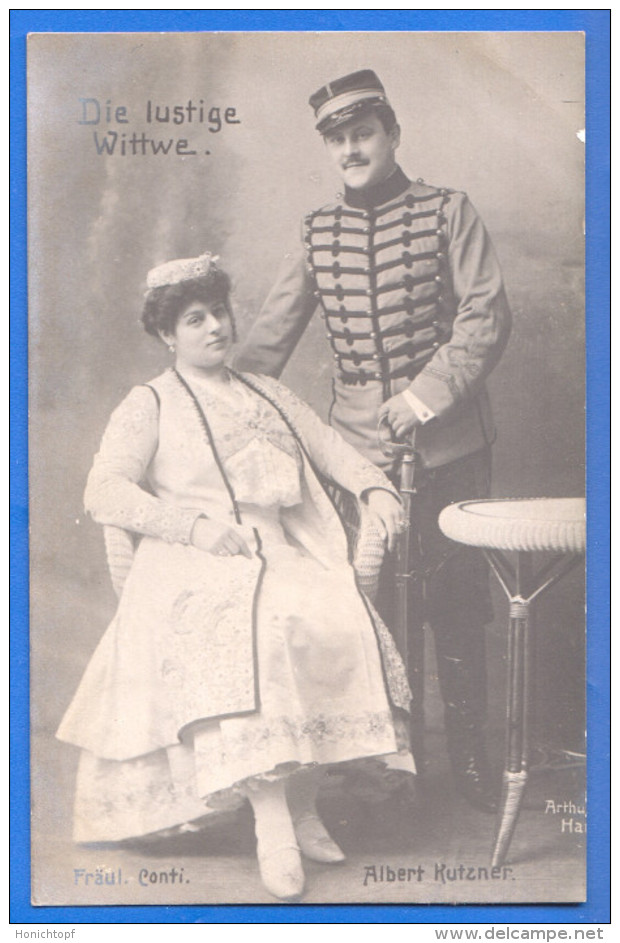 Fantaisie; Paar; Couple; Die Lustige Witwe; Albert Kutzner Und Conti; 1908 - Oper