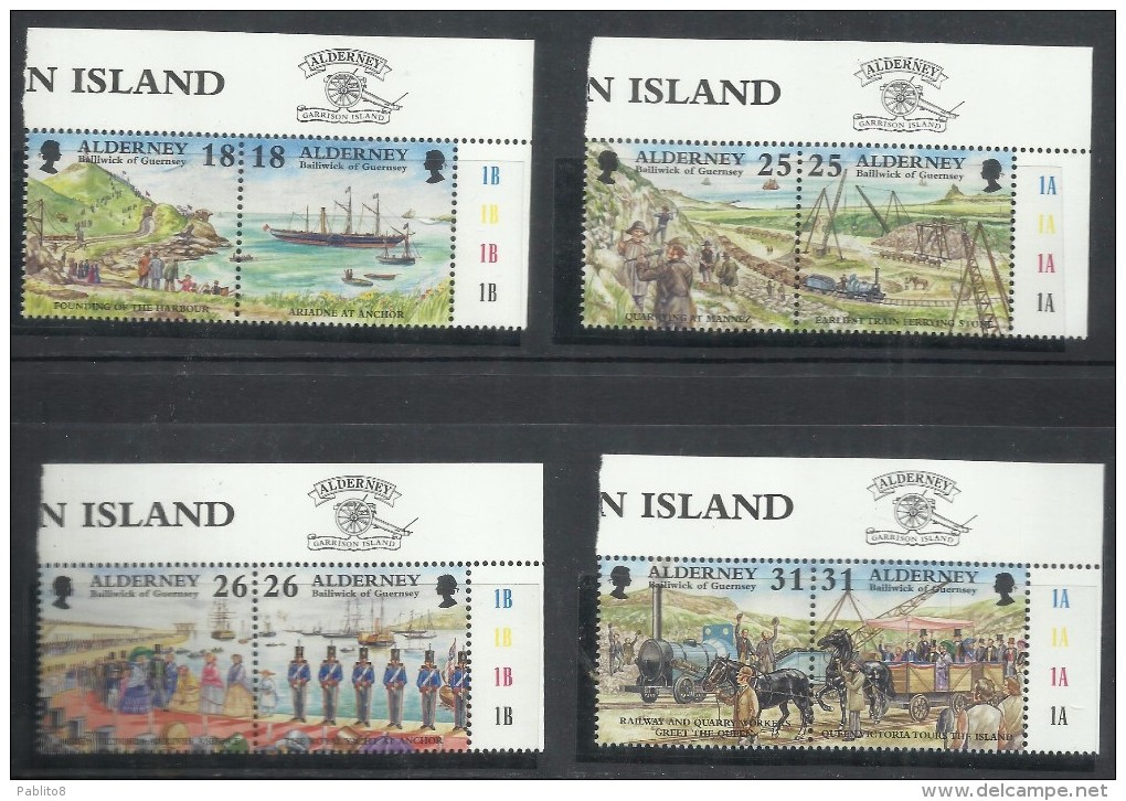 ALDERNEY 1997 GARRISON ISLAND ISOLA COMPLETE SET SERIE COMPLETA MNH - Alderney